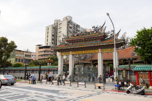Taipei, Taiwan 19 October 2023: Longshan Temple in Taipei city