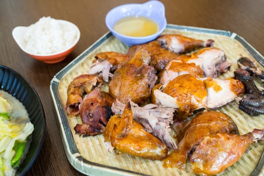 Traditional Taiwan cuisine roasted shredded Chicken