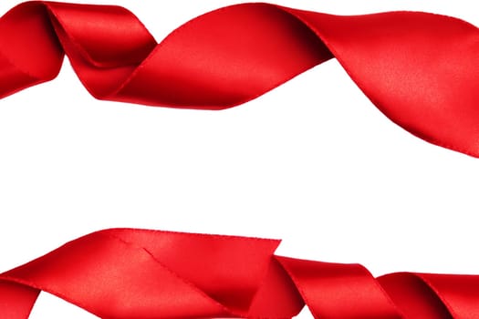 red ribbon isolated on white background. the image can be used for many holiday events