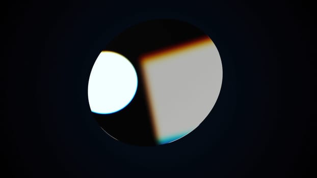 Glossy dispersion element. Computer generated 3d render
