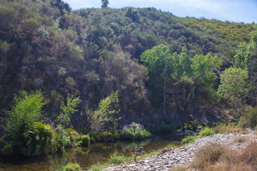 Arrago River watercourse close to Perales del Puerto, Sierra de Gata, Caceres, Extremadura, Spain