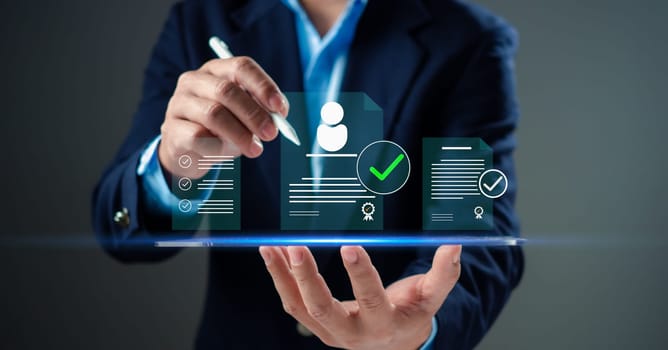 Recruitment management Business concept. Relationship Management with global structure. Human Resources. Management recruitment employment headhunting concept. HRM or Human Resource Management concept.