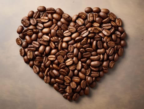 heart shaped coffee beans made out of beans.