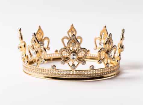 a shiny, gold crown isolated.