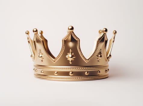 a shiny, gold crown isolated.