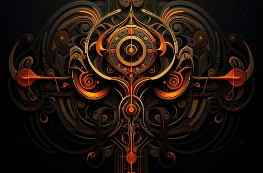 an elegant, traditional tribal illustration.