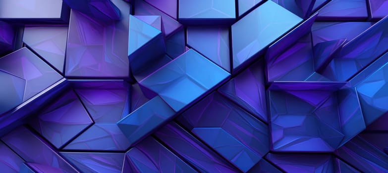 blue and purple tiled wall.