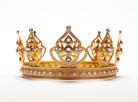a shiny, gold crown isolated.