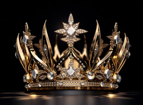 a shiny, gold crown isolated.