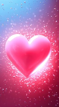 animated valentines day holograms red heart.