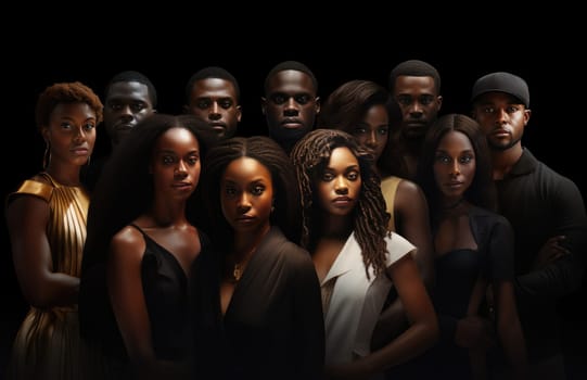 the black cast of stands with one another.