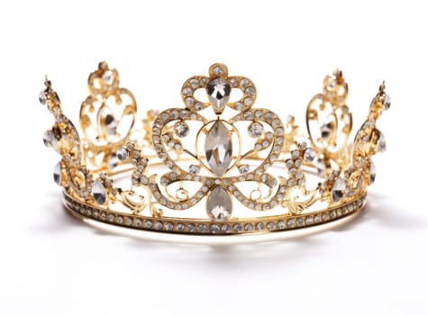 a shiny, gold crown isolated.