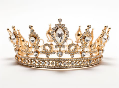 a shiny, gold crown isolated.