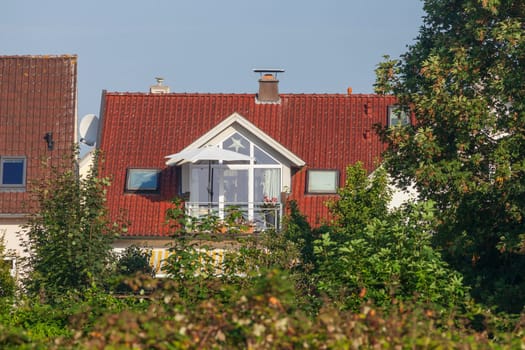 Residential house in the countryside, Elsfleth, Wesermarsch, Lower Saxony, Germany