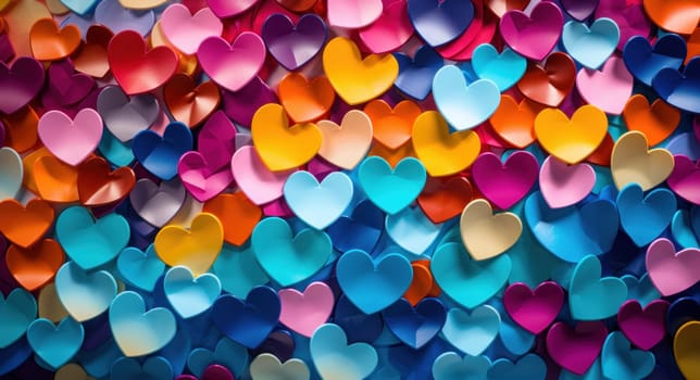 colored hearts with different colors.