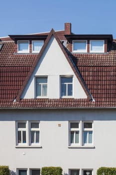 Roof gable, modern residential building, Elsfleth, Wesermarsch, Lower Saxony, Germany