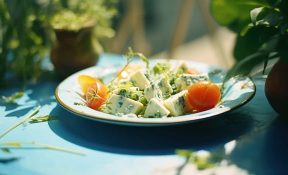 free food in a plate with.