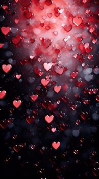 animated valentines day holograms red heart.
