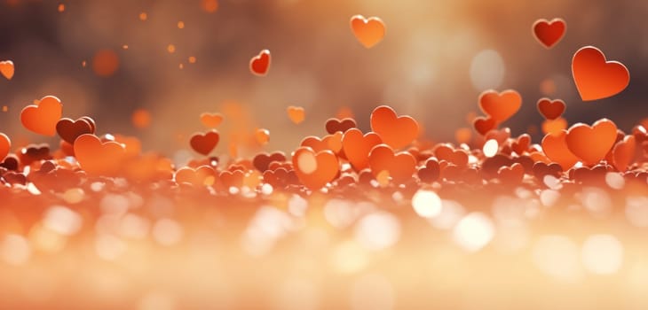 hearts falling in the air love.