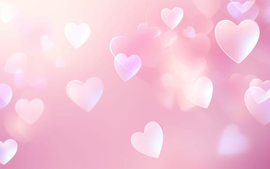 pink background with a bunch of hearts.