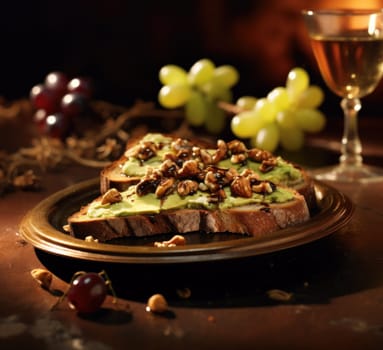avocado in a toasted loaf.
