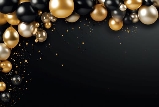 gold and black balloon frame.
