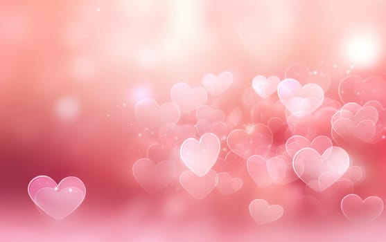 pink background with a bunch of hearts.