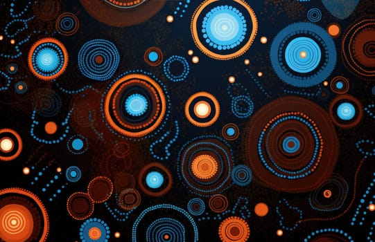 this is an aborigine pattern with colorful designs.