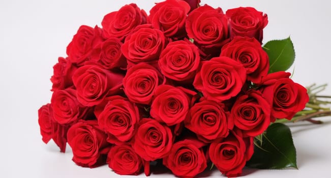 red rose on white.