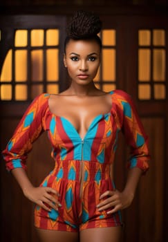 african print print playsuit.