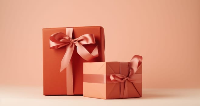 gift box red with bow.