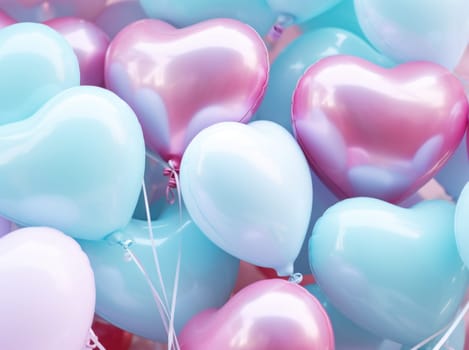 heart shaped balloons.