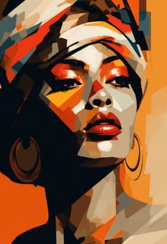 the black and white portrait of an african woman.