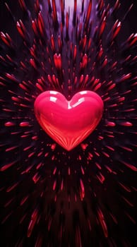 animated valentines day holograms red heart.