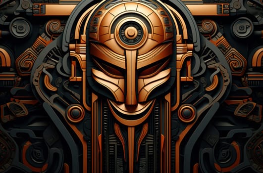 an elegant, traditional tribal illustration.