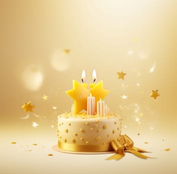 one of the stars on the birthday cake.