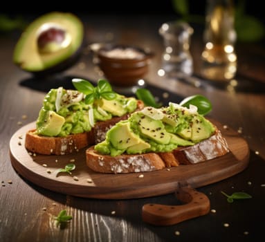 avocado in a toasted loaf.