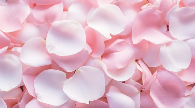 this image combines the rose petals and white paper.