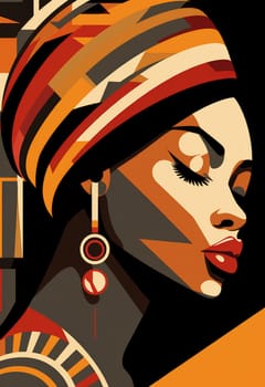 the black and white portrait of an african woman.