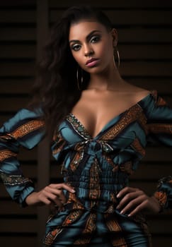tiger stripes romper african print.