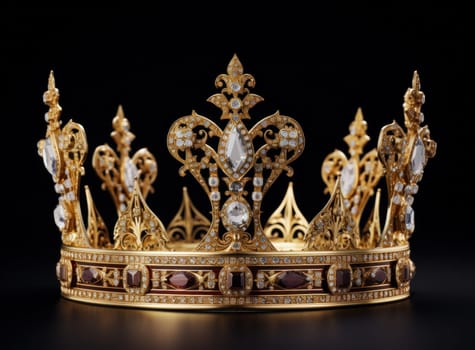 a shiny, gold crown isolated.