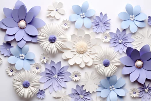 some lavender and white flowers on a white background.