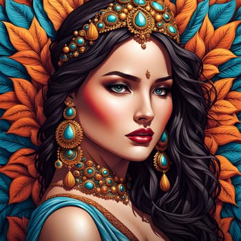 Beautiful portrait of the fashion woman
