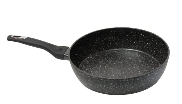 New black empty round non-stick frying pan