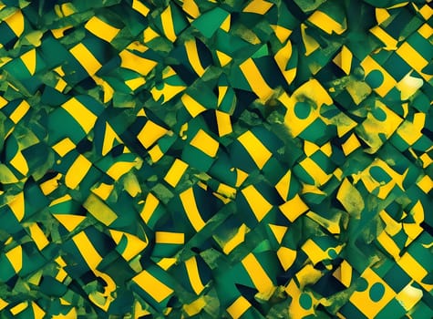 Abstract pattern of Brazil flag
