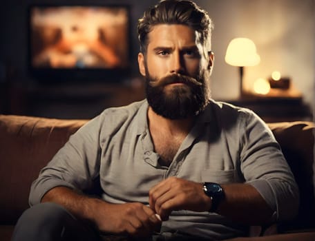 handsome bearded man portrait