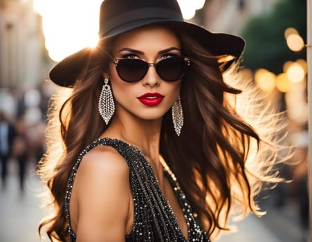 Beautiful hot fashion woman closeup