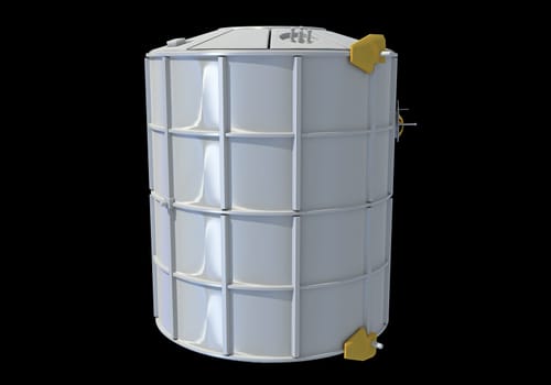 Service Module of ISS International Space Station 3D rendering model on black background