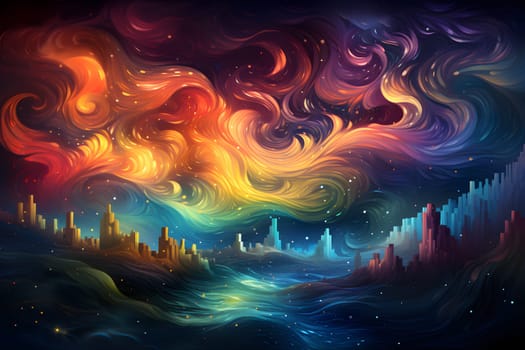 Abstract images of waves, rainbows, and stars can mean many things, such as change, possibility, mystery Together, change and possibility. The world is constantly changing the potential to get better