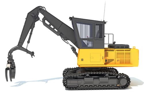 Forest Machine 3D rendering model on white background